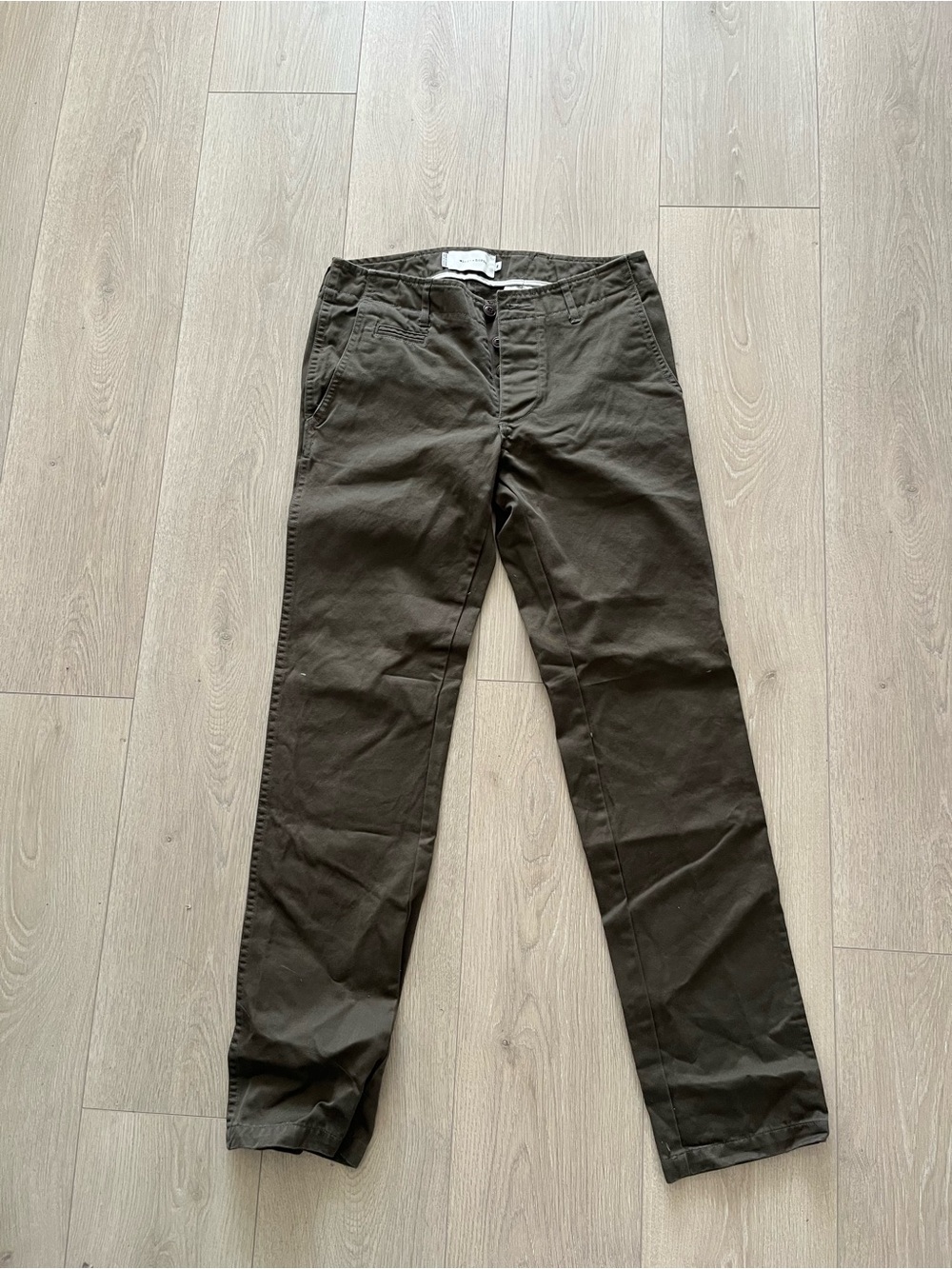 Wings + Horns Olive Cotton Chinos